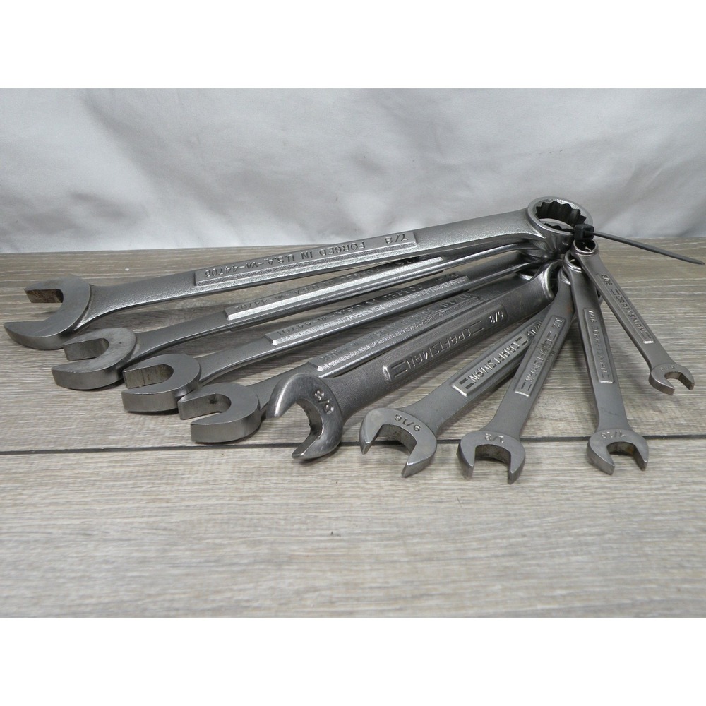 Craftsman 8-Piece SAE Combination Wrench Set 3/8 - 7/8 inch Forged in USA